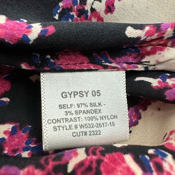 Revolve Gypsy 05 Womens Size M Long Sleeve Boho Dress Pink Red Paisley Silk - Picture 7 of 11